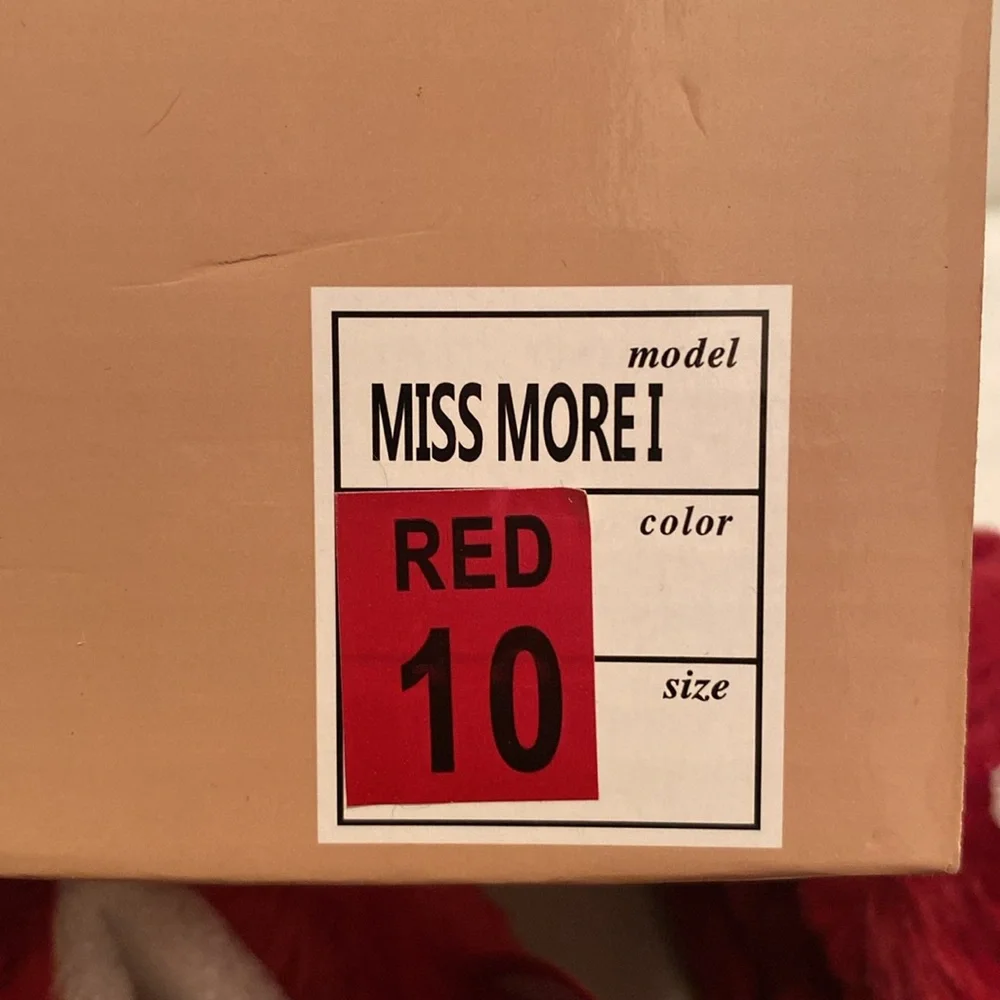 Brand New Miss Morei Red Open Toe Slippers…size 10 - Picture 8 of 8